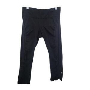 Lululemon Black Cropped Leggings Size 6 Gorp Running Workout Gym Pull On Yoga